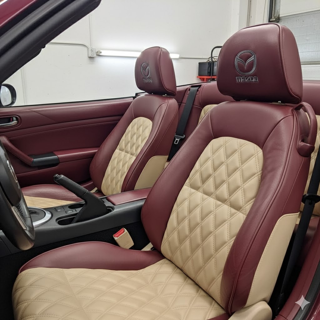 Custom Mazda MX5 seats upholstery Stockton on Tees